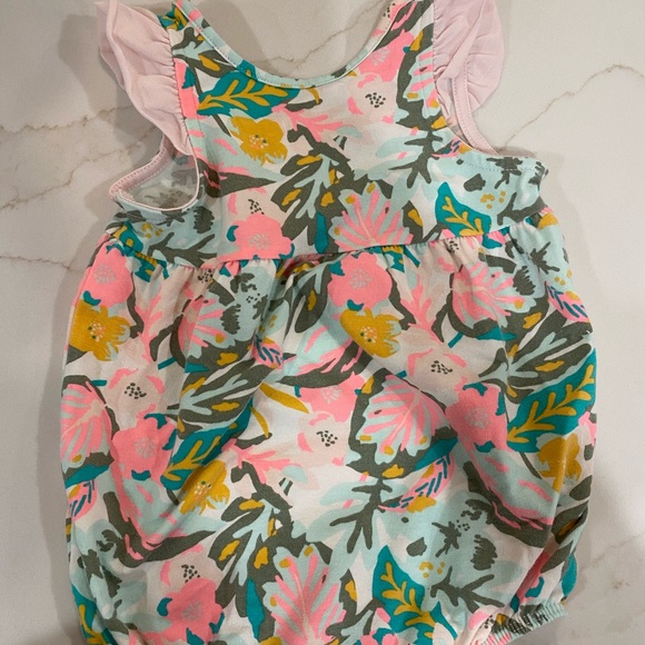 Floral and Striped Baby Onesies - Picture 6 of 7